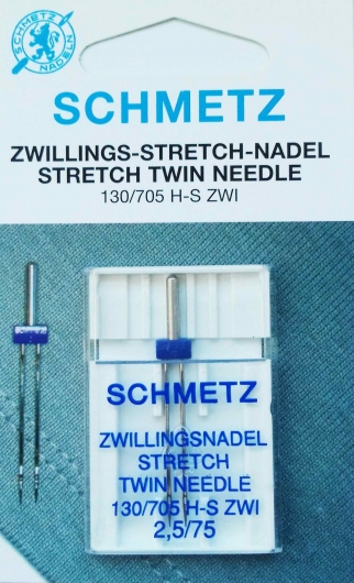 Игла двойная для стрейча Schmetz №2,5/75