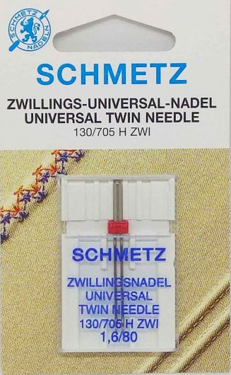 Игла двойная универсальная Schmetz №1,6/80