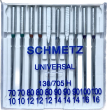 Иглы универсальные Schmetz ассорти №70-100 в наборе 10 игл