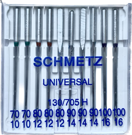 Иглы универсальные Schmetz ассорти №70-100 в наборе 10 игл