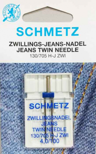 Игла двойная для джинса Schmetz №4,0/100
