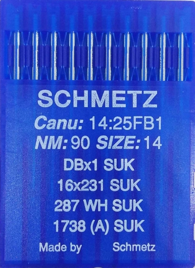 Иглы Schmetz DBх1, SUK №90 для промышленных швейных машин