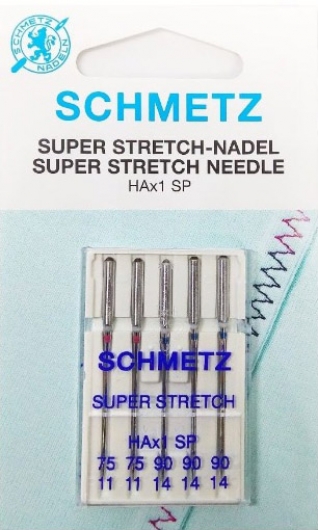 Иглы супер стрейч Schmetz ассорти №75-90