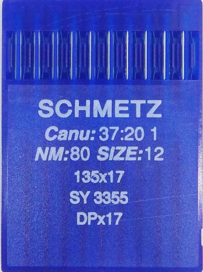 Иглы Schmetz DPх17 №80 для беспосадочных промышленных швейных машин