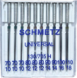 Иглы универсальные Schmetz ассорти №70-110 в наборе 10 игл