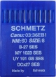 Иглы для трикотажа Schmetz DCx27, SES №60 для промышленных оверлоков