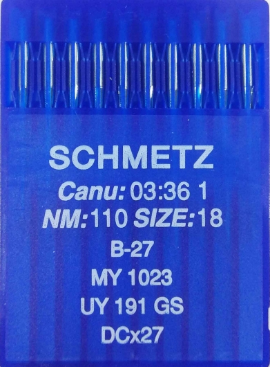 Иглы Schmetz DCx27 №110 для промышленных оверлоков