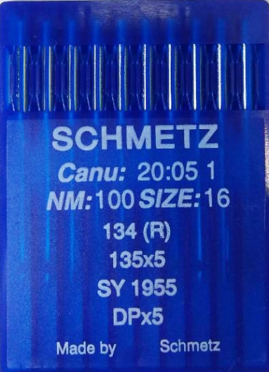 Иглы универсальные Schmetz DPx5 №100 для промышленных швейных машин