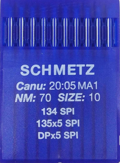 Иглы Schmetz DPx5, SPI №70 для промышленных швейных машин