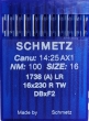 Иглы для кожи Schmetz 1738 (A) LR (DВx1 LR) №100 для промышленных швейных машин