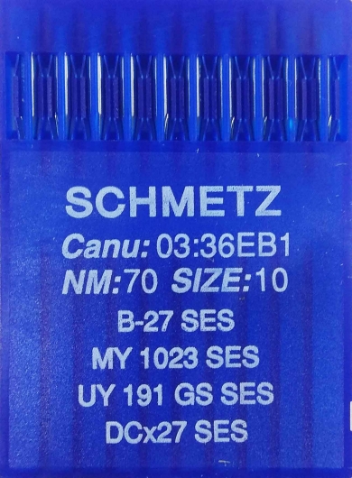 Иглы для трикотажа Schmetz DCx27, SES №70 для промышленных оверлоков