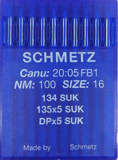 Иглы Schmetz DPx5, SUK №100 для промышленных швейных машин
