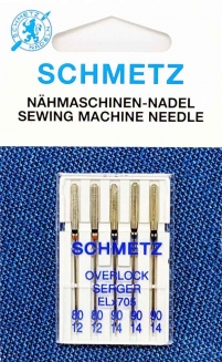 Иглы для оверлока Schmetz ассорти №80-90