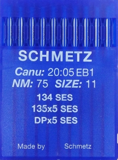 Иглы для трикотажа Schmetz DPx5, SES №75 для промышленных швейных машин