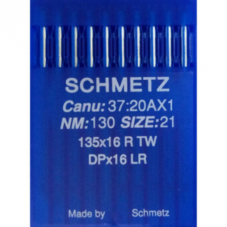 Иглы Schmetz DPx16 LR для Кожи (DPx17 LR) №130 для беспосадочных промышленных швейных машин