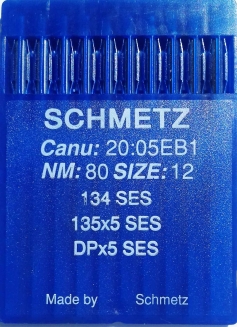 Иглы для трикотажа Schmetz DPx5, SES №80 для промышленных швейных машин