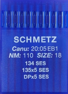 Иглы для трикотажа Schmetz DPx5, SES №110 для промышленных швейных машин