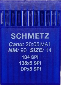 Иглы Schmetz DPx5, SPI №90 для промышленных швейных машин