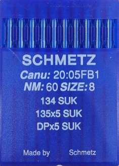 Иглы Schmetz DPx5, SUK №60 для промышленных швейных машин