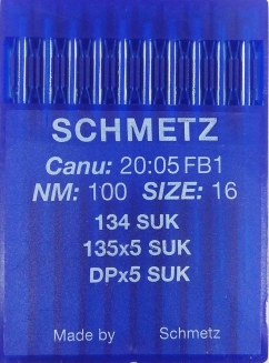 Иглы Schmetz DPx5, SUK №100 для промышленных швейных машин