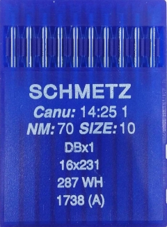 Иглы универсальные Schmetz DBх1 №70 для промышленных швейных машин
