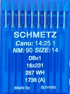 Иглы универсальные Schmetz DBх1 №90 для промышленных швейных машин