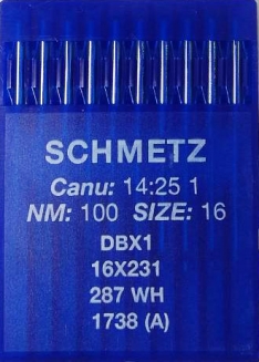 Иглы универсальные Schmetz DBх1 №100 для промышленных швейных машин