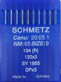 Иглы универсальные Schmetz DPx5 №65 для промышленных швейных машин