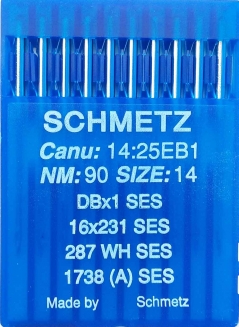 Иглы для трикотажа Schmetz DBx1, SES №90 для промышленных швейных машин