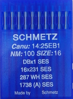 Иглы для трикотажа Schmetz DBx1, SES №100 для промышленных швейных машин