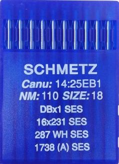 Иглы для трикотажа Schmetz DBx1, SES №110 для промышленных швейных машин