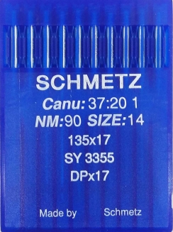 Иглы Schmetz DPх17 №90 для беспосадочных промышленных швейных машин