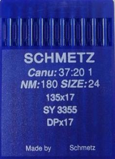 Иглы Schmetz DPх17 №180 для беспосадочных промышленных швейных машин
