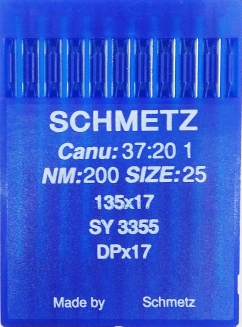 Иглы Schmetz DPх17 №200 для беспосадочных промышленных швейных машин
