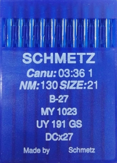 Иглы Schmetz DCx27 №130 для промышленных оверлоков
