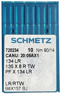 Иглы для кожи Schmetz DPx5 LR (134 LR) №90 для промышленных швейных машин