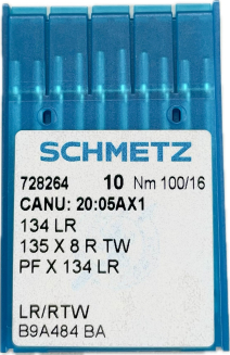 Иглы для кожи Schmetz DPx5 LR (134 LR) №100 для промышленных швейных машин