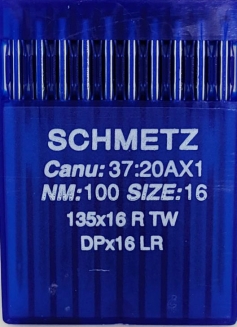 Иглы Schmetz DPx16 LR для Кожи (DPx17 LR) №100 для беспосадочных промышленных швейных машин
