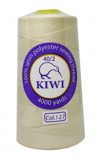 Нитки швейные Kiwi молочные 4000 ярдов №40/2 (127)