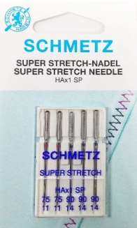 Иглы супер стрейч Schmetz ассорти №75-90