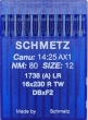 Голки для шкіри Schmetz 1738 (A) LR (DВx1 LR) №80 для промислових швейних машин