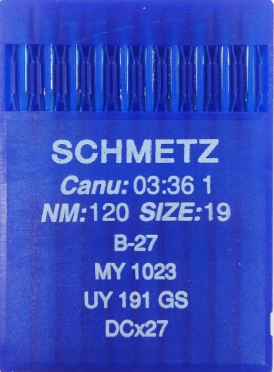 Голки Schmetz DCx27 №120 для промислових оверлоків