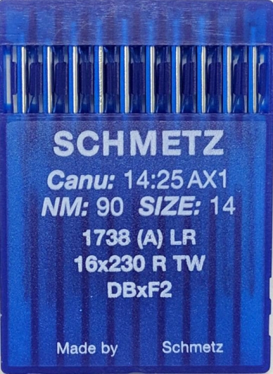 Голки для шкіри Schmetz 1738 (A) LR (DВx1 LR) №90 для промислових швейних машин
