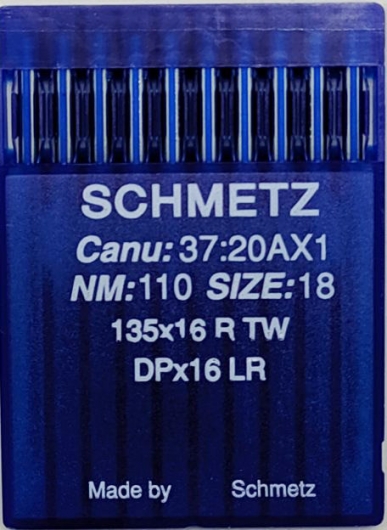 Голки Schmetz DPx16 LR для шкіри (DPx17 LR) №110 для безпосадкових промислових швейних машин